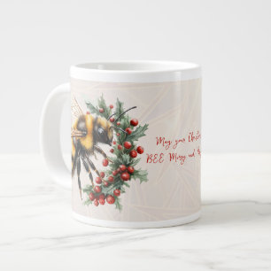 Möge Ihr Weihnachten FRÖHLICH und hell sein Jumbo-Tasse