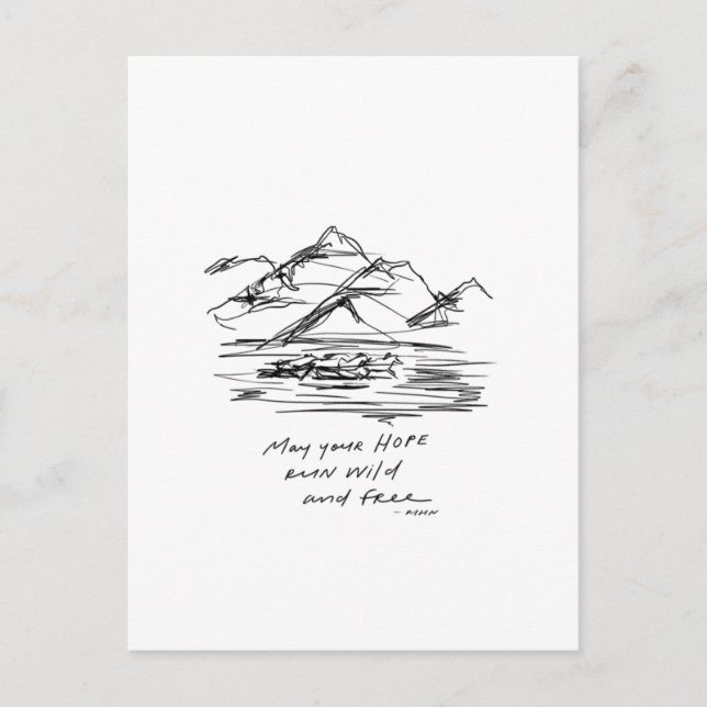 Möge Ihre Hoffnung wild und frei laufen - inspirie Postkarte (Vorderseite)