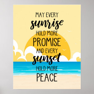 Möge jeder Sonnenaufgang noch mehr Strandkunst ver Poster