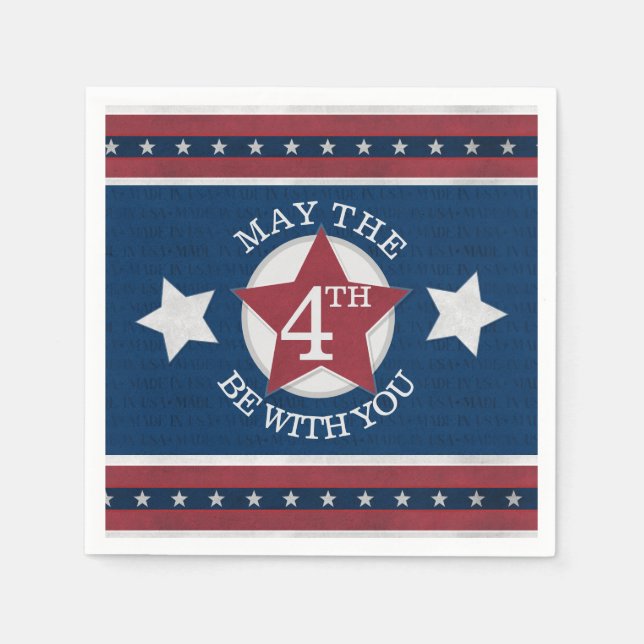 Möge sein 4. mit Ihnen Paper Napkin Serviette (Vorderseite)