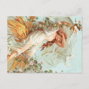 Möge Weihnachten hell und glücklich sein, Antique Postkarte
