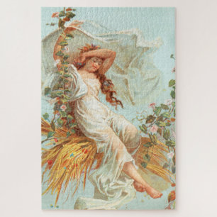 Möge Weihnachten hell und glücklich sein, Antique Puzzle