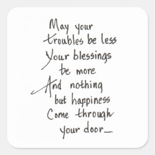 Mögen alle Ihre Probleme geringer sein Quadratischer Aufkleber