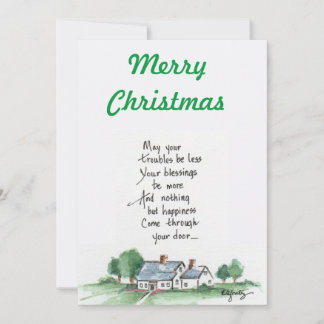 "Mögen alle Ihre Probleme weniger sein" Skizze des Feiertagskarte