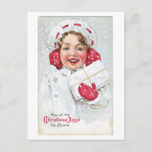 Mögen alle Weihnachtsfreuden deine sein Feiertagspostkarte