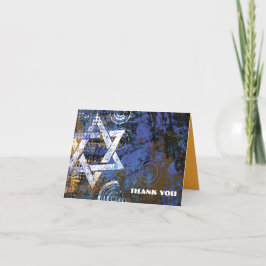 Mogen David Circular Star geklappt Danke Karte