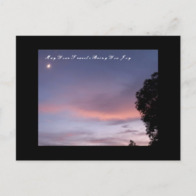 Mögen deine Reisen dir Freude bringen? Postkarte (Vorderseite)