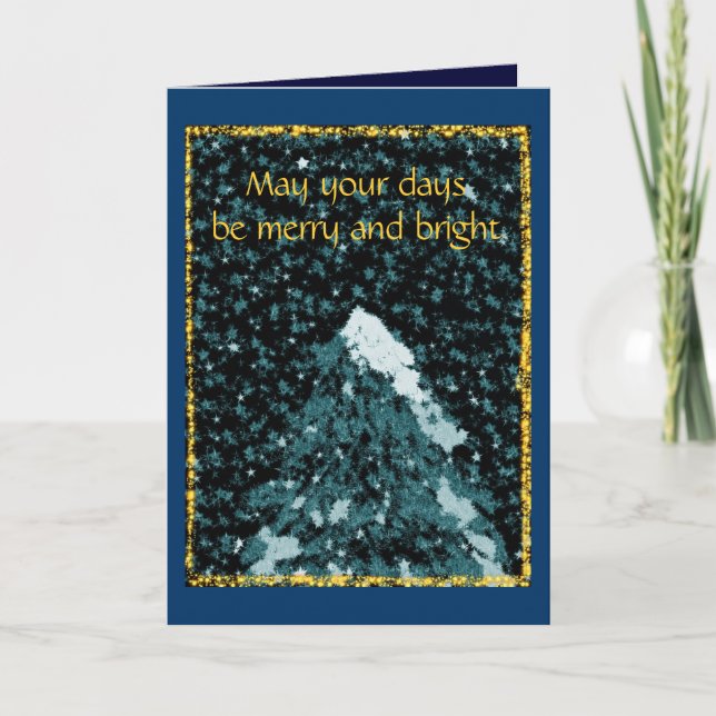 Mögen deine Tage fröhlich sein Feiertagskarte (Vorderseite)