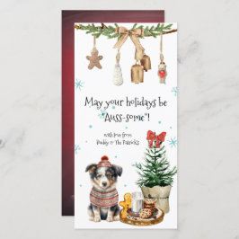 Mögen Ihre Ferien "Auss-some" sein! Weihnachtskart Feiertagskarte