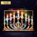 Mögen Ihre Nächte in der Menorah farbenfrohe Kerze<br><div class="desc">Mögen Ihre Nächte werden helle Menorah farbenfrohe Kerzen Wasserfarbe Malerei Menorah mit farbenfrohen Kerzen</div>