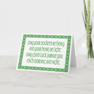 Mögen Ihre Taschen eine schwere St. Patrick-Tagesk Karte