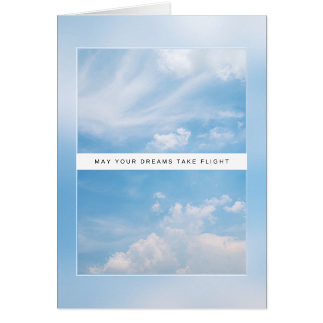Mögen Ihre Träume fliegen - Cloud Birthday Card (Vorne)