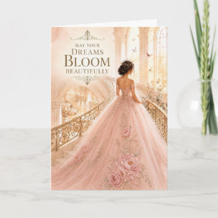 Mögen Ihre Träume schön erblühen Quinceañera-Karte Karte
