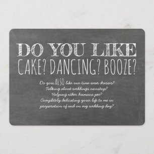 Mögen Sie auch... Funny Bridesmaid Vorschlag Einladung