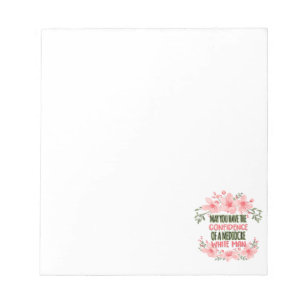 Mögen Sie das Vertrauen des mittelmäßigen weißen M Notizblock