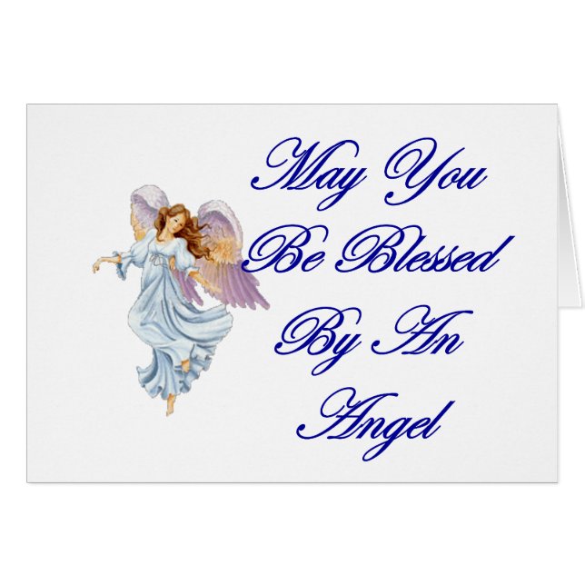 Mögen Sie durch einen Engel gesegnet werden (Vorderseite (Horizontal))