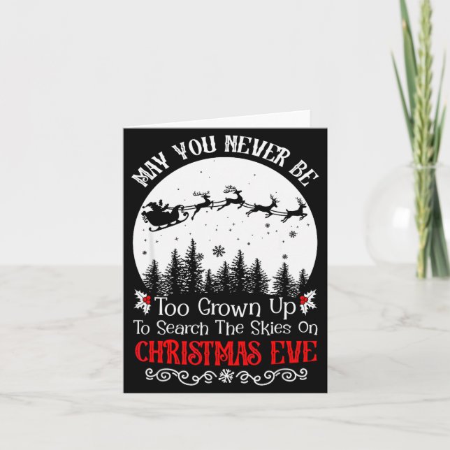 Mögen Sie niemals zu erwachsen sein, um den Himmel Karte (Vorderseite)