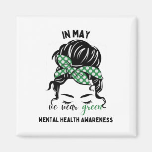 Mögen wir Green Messy Bun Mental Health Awards tra Magnet