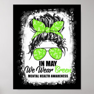 Mögen wir Green Messy Bun Mental Health Awards tra Poster