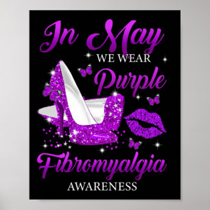 Mögen wir Lila High Heels Fibromyalgie Awarene tra Poster