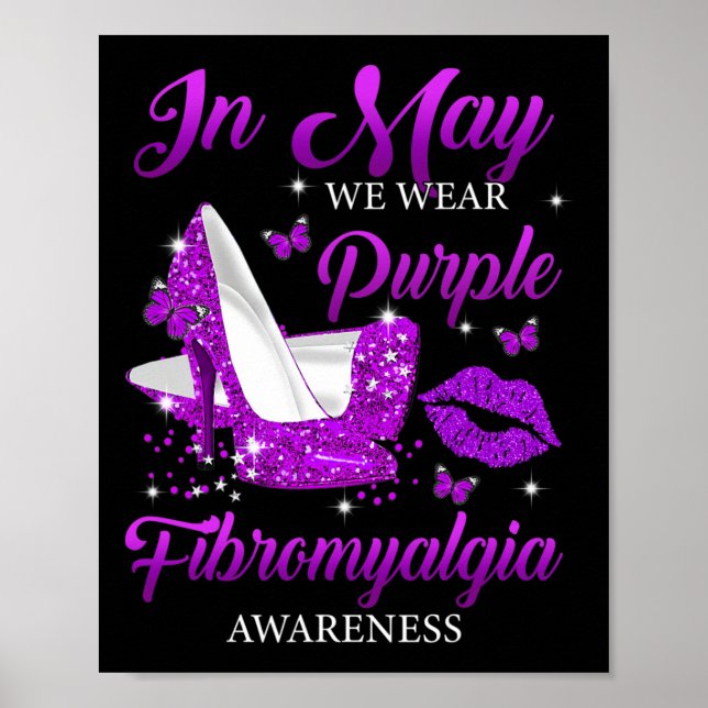 Mögen wir Lila High Heels Fibromyalgie Awarene tra Poster (Vorne)