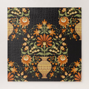 Moghul-Fantasie: Retro-Blumenopulenz Puzzle