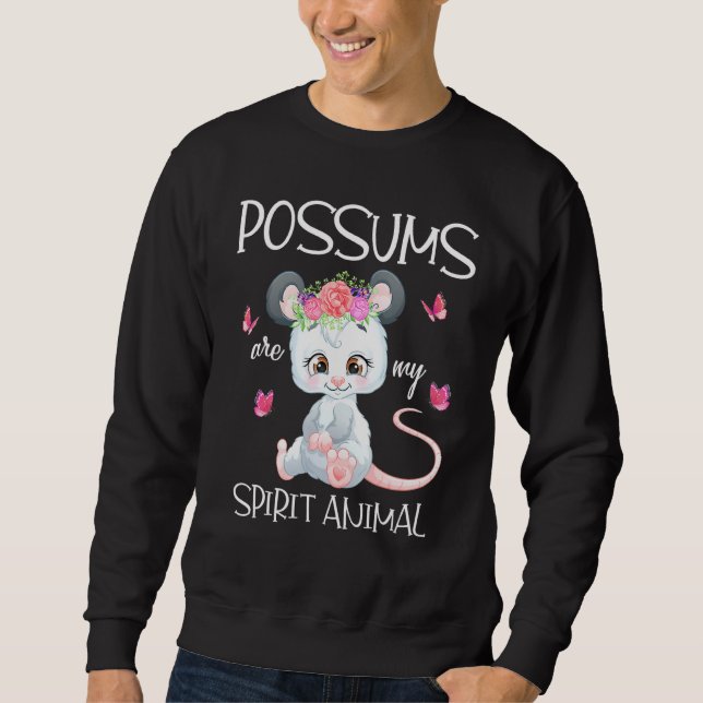 Mögliche Summen sind mein Geist-Tier-Opossum Sweatshirt (Vorderseite)