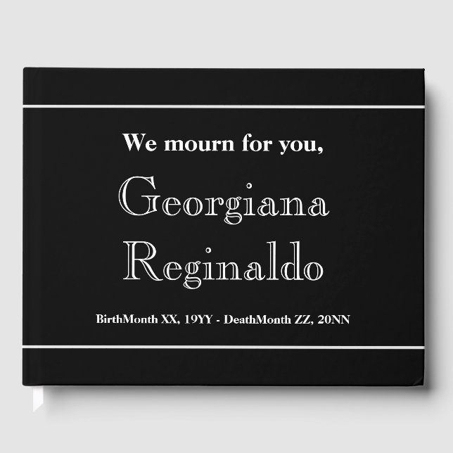 Mögliche und elegante Erinnerungen Gästebuch (Vorderseite)