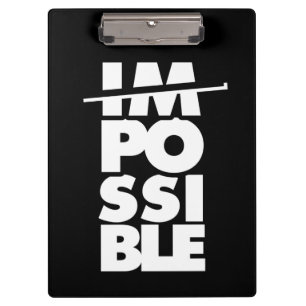 Mögliche Unmögliche, motivierend Wörter Klemmbrett