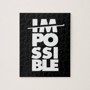 Mögliche Unmögliche, motivierend Wörter Puzzle