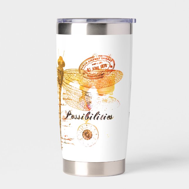 Möglichkeiten der Libelle personalisiert Thermobecher (Links)