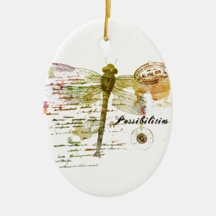 Möglichkeiten Libelle Keramikornament