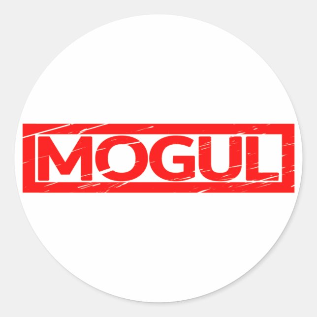 Mogul-Briefmarke Runder Aufkleber (Vorderseite)