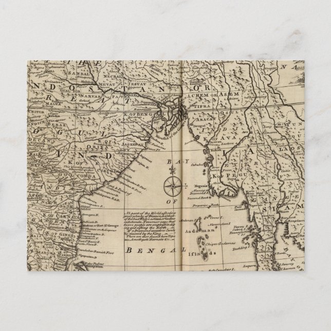 Mogul Empire, Indien Postkarte (Vorderseite)