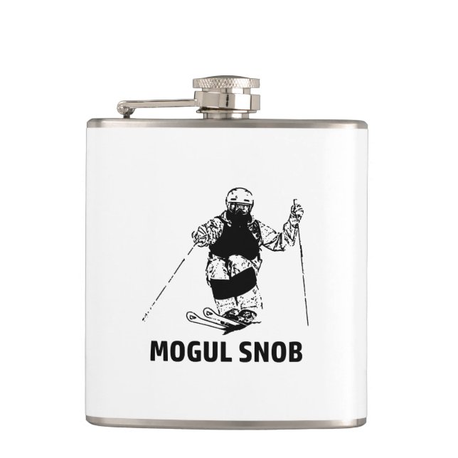 Mogul Skiing Snob Flachmann (Vorderseite)