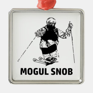 Mogul Skiing Snob Ornament Aus Metall