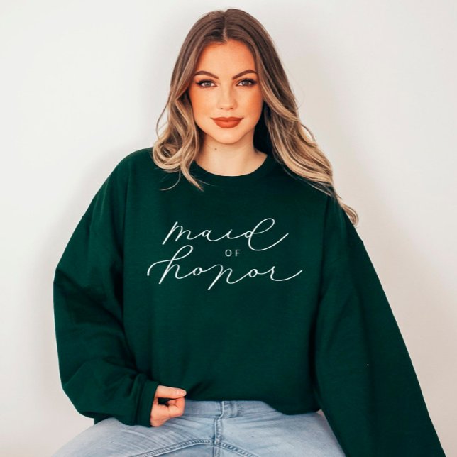 MOH Niedliches Script Bachelorette/Brautparty Sweatshirt (Von Creator hochgeladen)