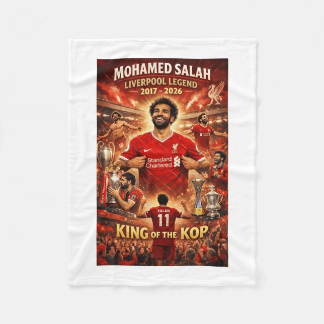 Mohamed Salah Fleecedecke (Vorderseite)
