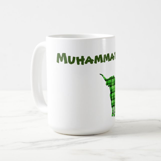 Mohammad Name mit Highland Cow, Coffee Tasse (Vorderseite Links)