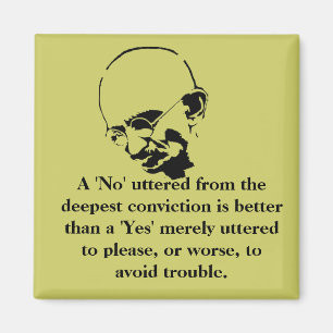 Mohandas Gandhi-Zitat individuell zugeschnitten Magnet