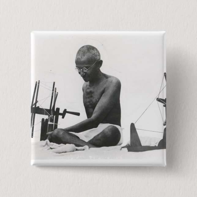 Mohandas Karamchand Gandhi Button (Vorderseite)
