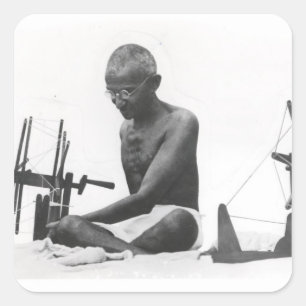 Mohandas Karamchand Gandhi Quadratischer Aufkleber
