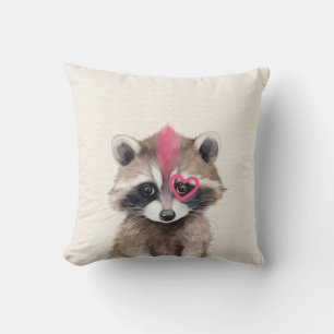 Mohawk Raccoon Woodland Kinderzimmer Kissen