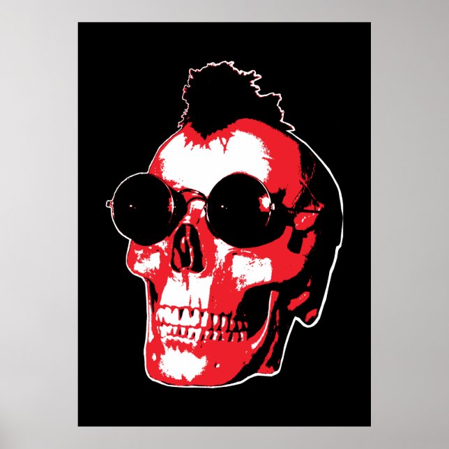 Mohawk Skull - Rock’n’Roll Poster (Vorne)