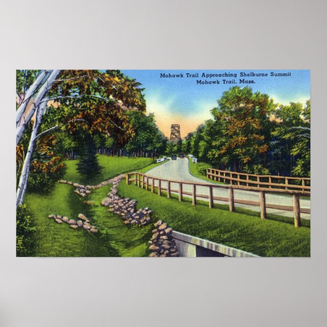 Mohawk Trail Approaching Shelburne Summit Poster (Vorne)