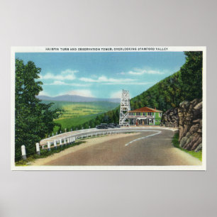 Mohawk Trail Hairpin Turn & Observation Tower Poster