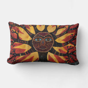 Mohegan Tree of Life und Sun Throw Pillow V Lendenkissen