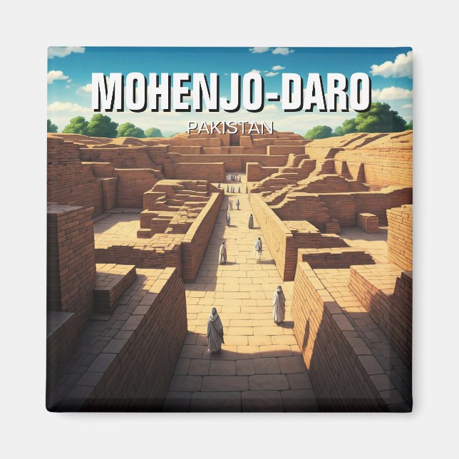 Mohenjo-Daro Pakistan Reisen Magnet (Vorne)