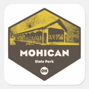 Mohican State Park Ohio Quadratischer Aufkleber