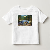 Mohikaner-Hinteransicht der kalten Fluss-Brücke